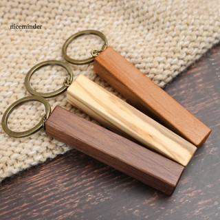ZNCE _ Móc khóa bằng gỗ Khoảng trống Mặt dây chuyền bằng gỗ trống Móc khóa bằng gỗ có thể tùy chỉnh với vòng hợp kim – Mặt dây chuyền hình chữ nhật để khắc tranh tự làm Dập nóng –