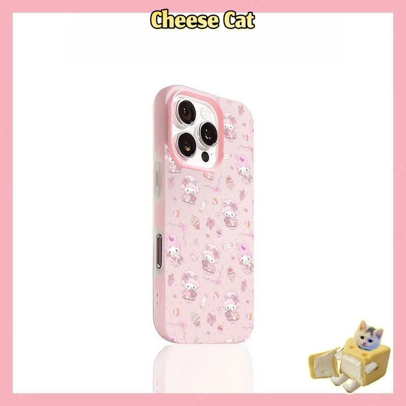 Pink Cánh Bướm Rabbit Vỏ điện thoại dành cho iPhone 14 15 16 13 12 11 Pro Max Xs Max XR 17 Air Vỏ iPhone màu hồng