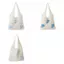 Túi đeo vai dệt THEGIRL8B, Túi Tote móc Conch thêu, Dung tích lớn thông thường Túi xách dệt kim Polyester phong cách Hàn Quốc lưu trữ