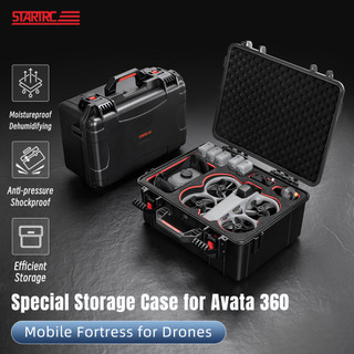 Dành cho DJI Avata360 Hộp chống cháy nổ Bộ cảm biến Kính N3 Hộp lưu trữ chống nước Tương thích với RC2 Vali điều khiển từ xa Phụ kiện máy bay không người lái toàn cảnh Outd