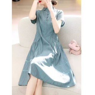 Váy nữ mùa hè mới, kiểu dáng rộng rãi, dành cho người dáng nhỏ nhắn, thiết kế ôm eo tạo vẻ ngoài trẻ trung.