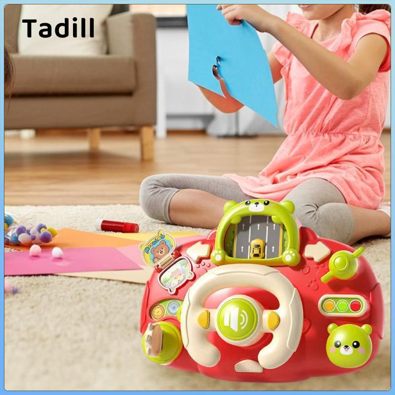 Tadill Mô Phỏng Vô Lăng Xe Trẻ Em Giả Vờ Chơi Lái Xe Đồ Chơi Âm Nhạc Trình Điều Khiển Giọng Nói Huấn Luyện Giáo Dục Chất Liệu PP Thích Hợp Cho Trẻ Em Xe Đẩy Gia Đình