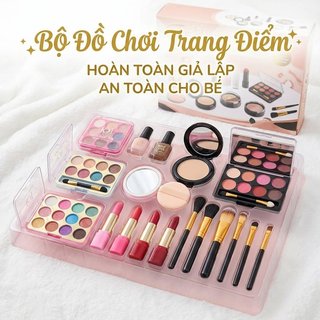 Bộ trang điểm giả an toàn cho bé – Không chất lỏng, không độc hại, không bẩn – 12 món – Dành cho bé gái 3-7 tuổi