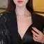 Dây Chuyền Kim Cương Giả Sáng Bóng Hai Lớp Cho Cô Dâu Cá Tính