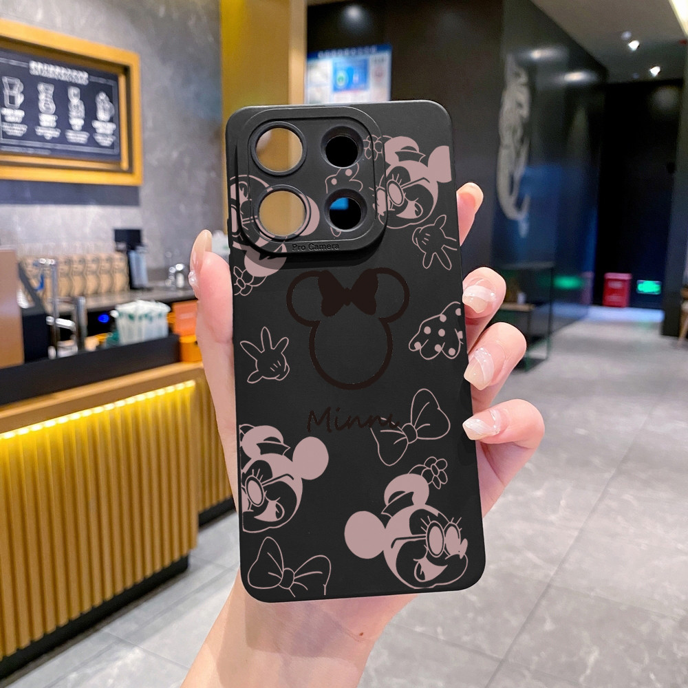 Tương thích với Redmi Note 12 4G 6.67 inch Vỏ bảo vệ ống kính Mickey Minnie dễ thương