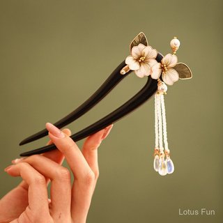 Mới! Trâm cài lụa nhung handmade, phụ kiện kẹp tóc phong cách cổ điển Trung Quốc