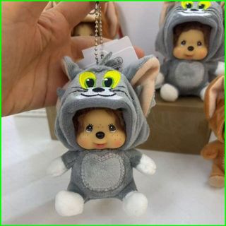 SS Monchhichi Tom và Jerry Hợp Tác Mù Hộp Vinyl Hoạt Hình Sang Trọng Túi Charm Plushie Móc Khóa