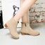 VNMZZG34-43 Size Lớn Da Lộn Bên Dây Kéo Ngón Chân Tròn Martin Knight Giày Bốt Ngắn Sàn Diễn Giày