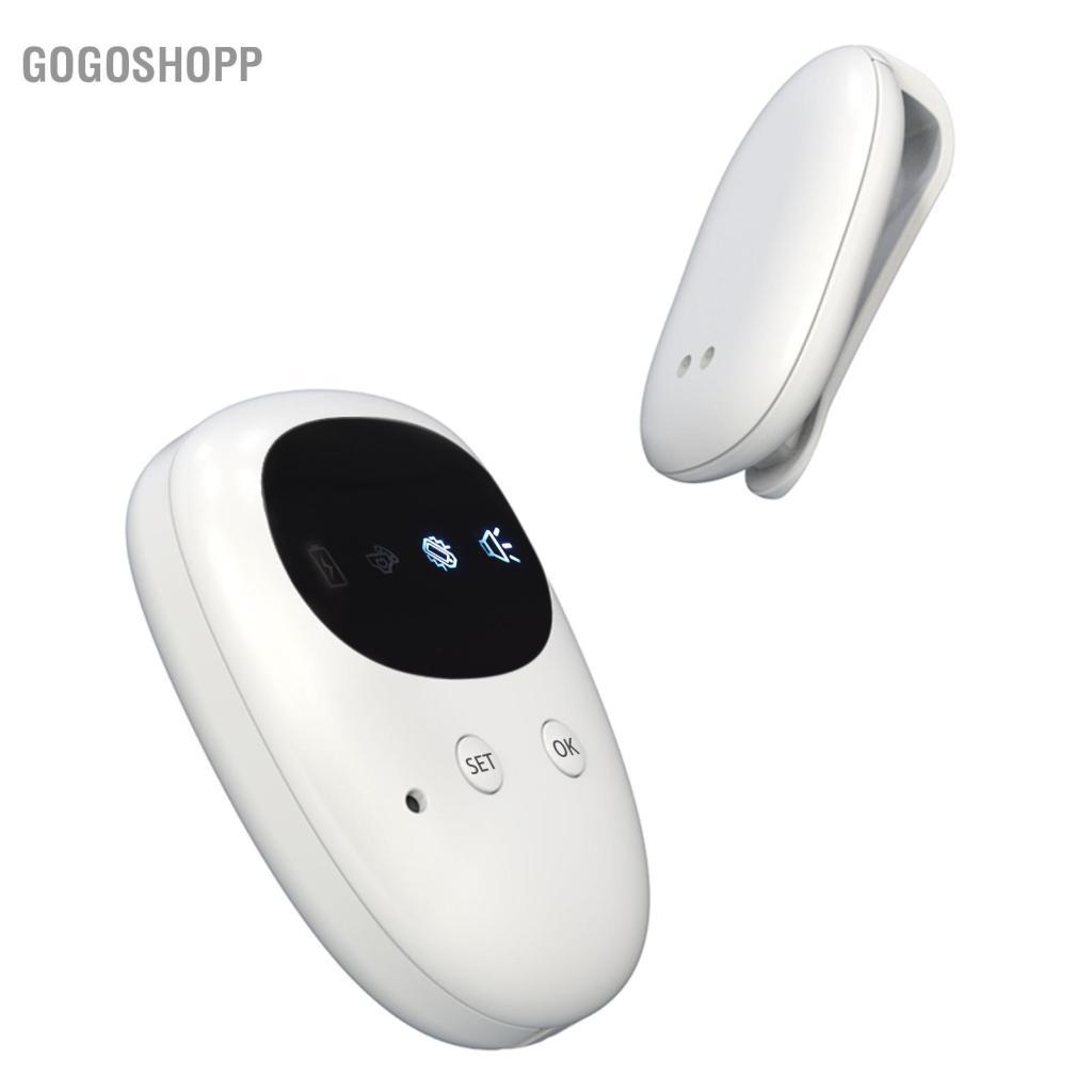 Gogoshopp Chuông báo đái dầm không dây có đầu thu & bộ phát kẹp cho bé trai Grils Trẻ em tập ngồi bô Chăm sóc người cao tuổi 10-20M Phạm vi hiệu quả Âm thanh rung nhắc nhở Hộp sạc pin tích hợp