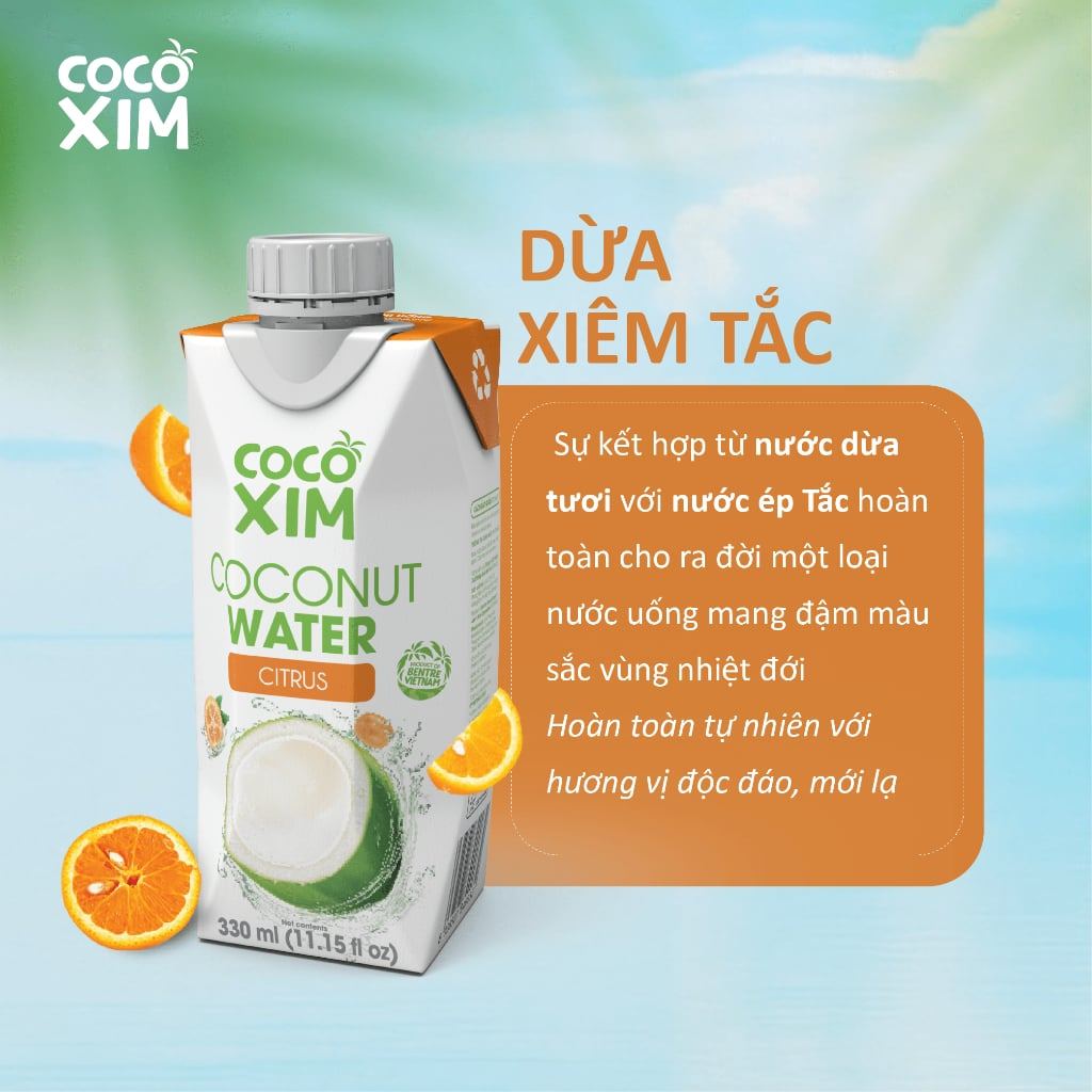 [Combo Giá Sỉ] Nước Dừa Cocoxim Đủ Hương Vị Từ 1L Đến 330ml, Nguyên Chất Thơm Ngon Bổ Dưỡng