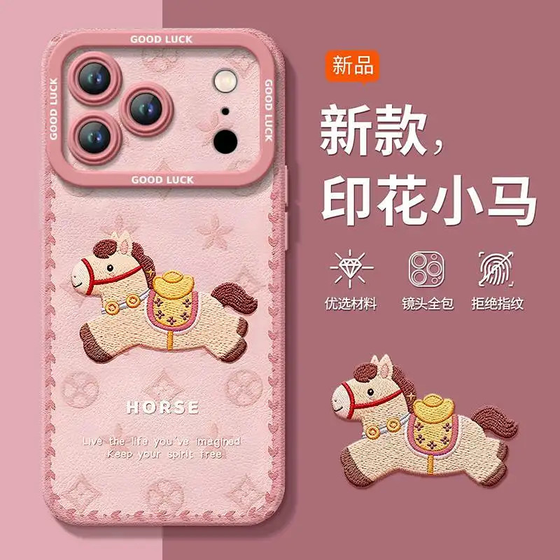 Ốp Điện Thoại Thỏi Pony Thích Hợp Cho iPhone17ProMax Vỏ Bảo Vệ Thích Hợp Cho iPhone16Pro