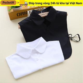 POCKETN Cổ Giả Nữ Áo Sơ Mi Chắc Chắn Vintage Có Thể Tháo Rời