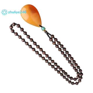 zhuliye246 Vòng cổ nữ phong cách dân tộc cổ điển sáp ong thả hạt choker dài áo len chuỗi mặt dây trang sức