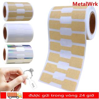 METALWRK 500 Chiếc Vòng Cổ Giá Thẻ, Nhiều Màu Hiển Thị Dụng Cụ Trang Sức Giá Nhãn, Giấy Kraft Handmade Trang Trí Vòng Tay Hangtags