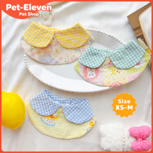 Khăn Nước Bọt Cho Thú Cưng Dễ Thương Macaron Màu Kẻ Sọc Yếm Cho Chó Chó Nhỏ Mèo Trang Trí Muppet Anh Ngắn