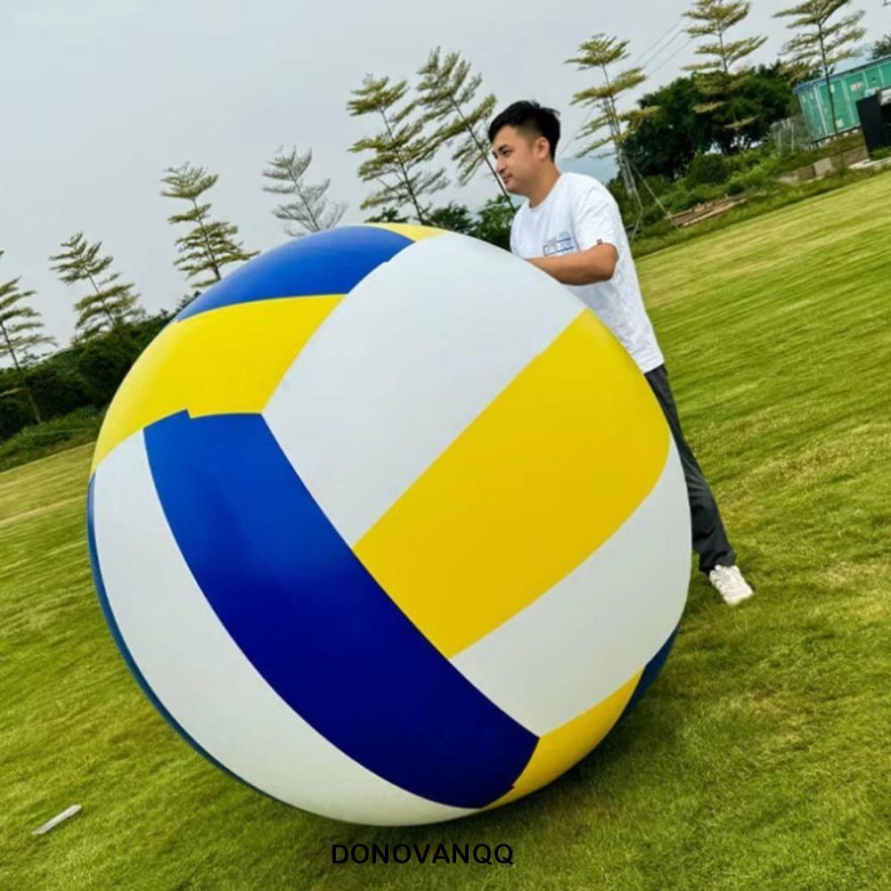 DONOVANQQ Bóng chuyền bãi biển bơm hơi, Bóng thể thao PVC 0,6–1,5m, Tập hợp gia đình, Mẫu giáo