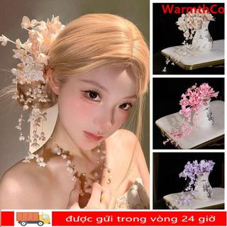 Kẹp Tóc Hoa và Tua Rua Phong Cách Trung Quốc, Thích Hợp Cho Cô Dâu