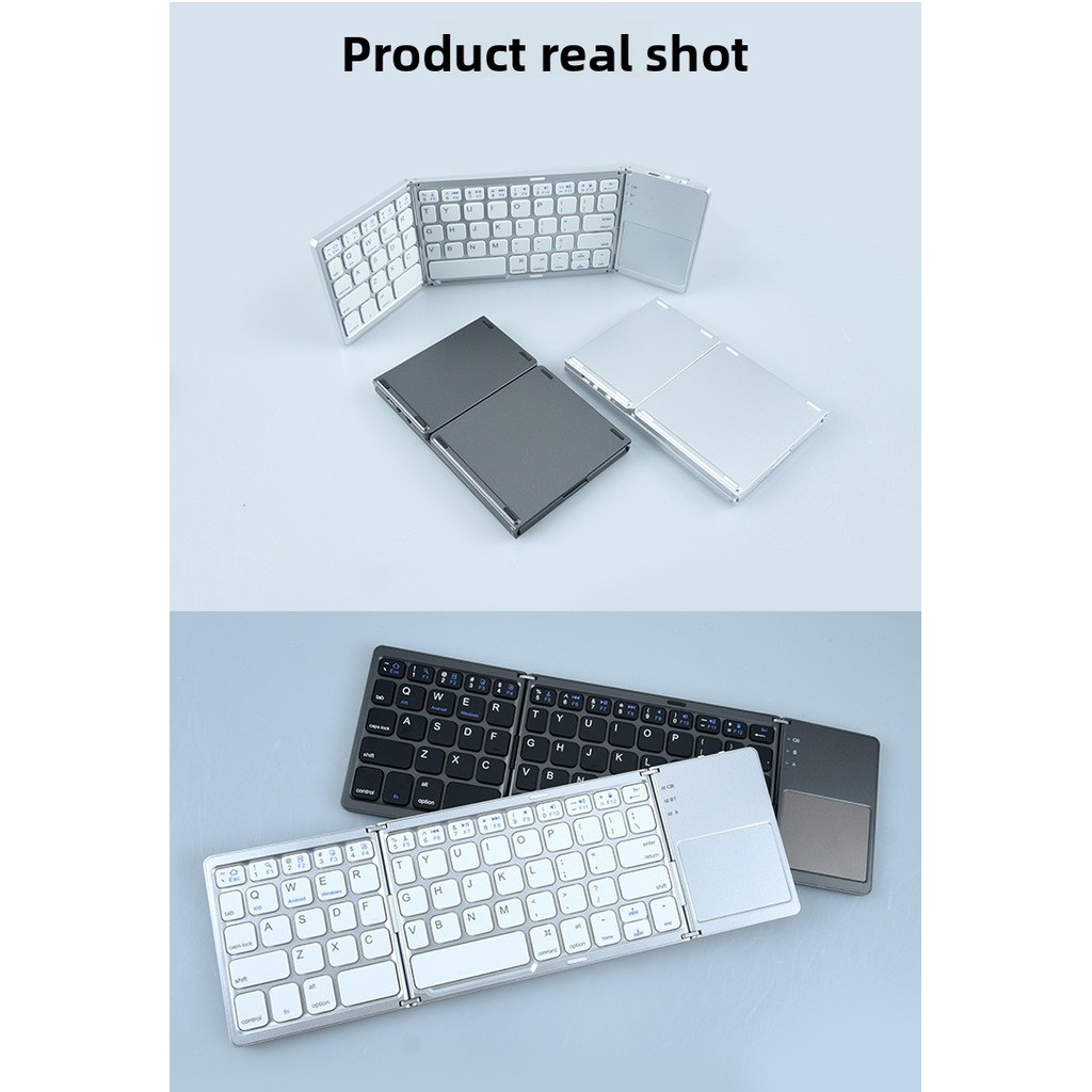 Bàn phím Bluetooth cảm ứng có thể gập lại bán chạy Điện thoại di động Máy tính bảng Laptop Universal