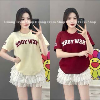 Bộ sưu tập Áo Phông Rộng Tay Lỡ Chất Liệu Su   size 38-56kg mặc thoải mái de la viee-Thu Ba