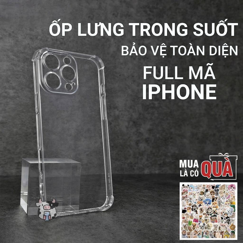 Ốp lưng iPhone cạnh vuông 17 16/15/14/13/12/11/X/XR/XS/8/7/6/6S Pro Max Plus viền ip SE 2020 Nga Pto