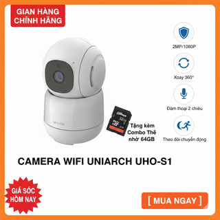 Camera WiFi UNIARCH UHO-S2 Full HD – Góc Nhìn 360°, Phù Hợp Gia Đình, Cửa Hàng