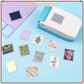 Máy dập nổi tem PURECOTTON0, đục lỗ viền tem thủ công, đồ DIY tiết kiệm sức lực, tạo hình tem đục lỗ cho thủ công giấy, scrapbooking