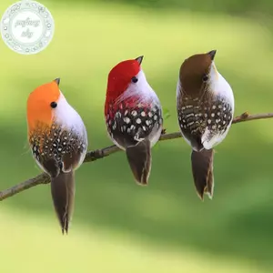 PUSKY 3 / 6 Cái 3D Giả Thủ Công Chim Xốp Nhân Tạo Lông Chim Sinh Nhật Trang Trí Nhà Vườn Trang Trí Đám Cưới VN