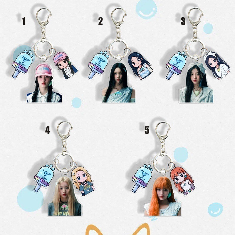 Kpop Idol ILLIT Periphery New Style Keychain Backpack Pendant Keychain YUNAH MINJU MOKA IROHA WONHEE