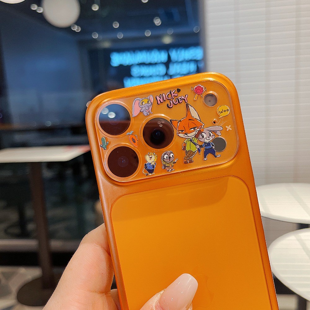 Hoạt Hình Thỏ Fox Star People Ống Kính Máy Ảnh Bảo Vệ Cho iPhone 17 Pro Max 16 Pro Max 15 Pro Max 14 Pro Max Camera Kính Cường Lực Trong Suốt