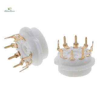 [Nhà Điện] 1 Đế van soet ống gốm 9pin mạ vàng cho 12AX7 12AU7 ECC83 mới