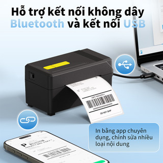 Máy in đơn hàng FlashLabel in từ điện thoại khổ A7 in đơn Shopee, mã vận đơn, phiếu gửi hàng, logo BH 15 tháng