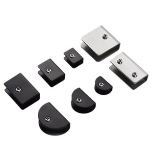 Thép không gỉ 304, kẹp kính bán nguyệt, phụ kiện cố định kính laminate, hỗ trợ kính