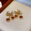 Vintage Bông tai hình giọt nước bạc kim zircon nhựa, thiết kế tinh tế và sang trọng