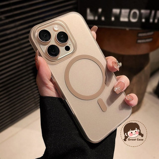 Ốp điện thoại từ tính Ice Mist sang trọng cho Redmi Note 15 14 13 12 Pro Plus 12 Turbo 11 11S Turbo 4 Pro 3 Vỏ cảm giác da mờ đơn giản dành cho doanh nghiệp Vỏ PC cứng trong suốt Vỏ chống sốc