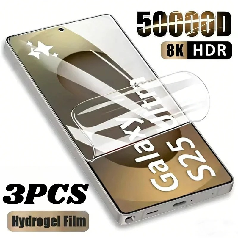 3 Bộ Phim Hydrogel Mềm HD Cho Samsung Galaxy S25 S25FE S24 + 24 24FE Ultra Edge Chống Gián Điệp Riêng Tư Chống Ánh Sáng Xanh Bảo Vệ Màn Hình Cho Galaxy S26 Ultra Plus Matte Frosted Film