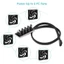 Hub chia quạt YRBWD, 1 cổng cái ra 5 cổng đực cáp bện PWM, Hub quạt nguồn 4 chân 5 cổng tốc độ cao, mở rộng quạt làm mát máy tính