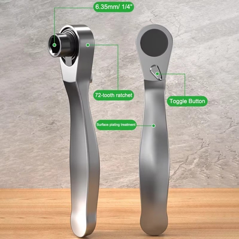 [Hàng về] Bộ tuốc nơ vít TỰ NHIÊN, Bộ cờ lê Ratchet Mini hai chiều, Dụng cụ cầm tay 72 răng có thể xoay nhanh thực tế cho các không gian bị giới hạn