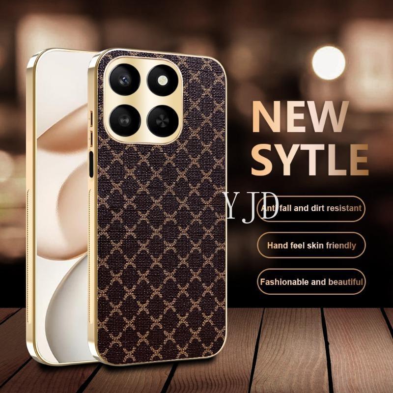 Ốp Lưng Cho Honor 400 Smart X7d Phong Cách Mới Thời Trang Sang Trọng Da Mạ Điện Khung TPU Chống Rơi Vỏ Điện Thoại
