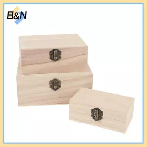 Hộp đựng đa năng bằng gỗ B & N có nắp Hộp đựng đồ trang sức Trang trí nội thất.