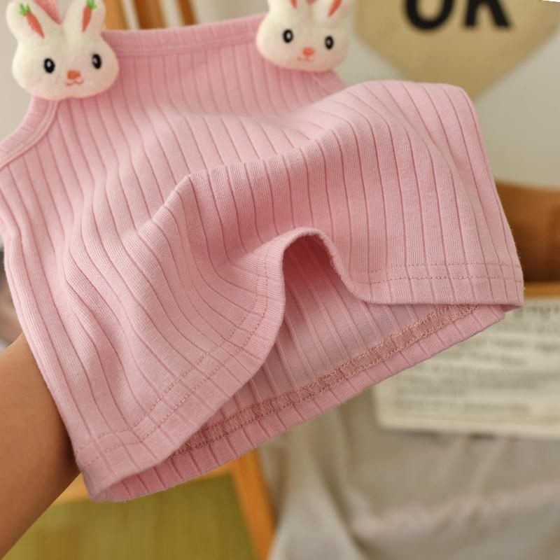 Áo Vest Nhỏ Bé Gái Mùa Hè Sling Phong Cách Ngắn 80-130 Size 5PUQ
