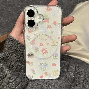 Caramel Hanano cho iPhone 171615promax trường hợp 141512 rõ ràng hút từ 13pro lỗ lớn