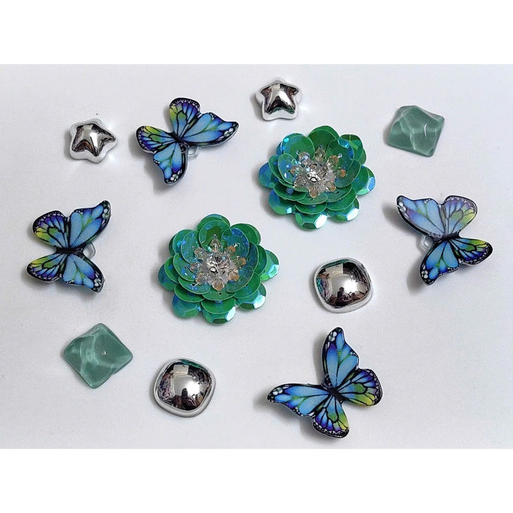 SET CHARM GẮN DÉP CAO CẤP: BƯỚM VÀ HOA