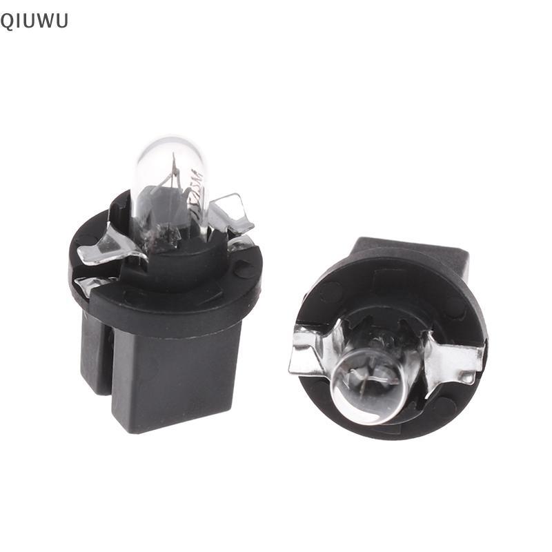 QIUWU 5/10 Bóng Đèn LED B8.5D Nội Thất Ô Tô, Bảng Điều Khiển, Đèn Báo, Màu Vàng Ấm 12V