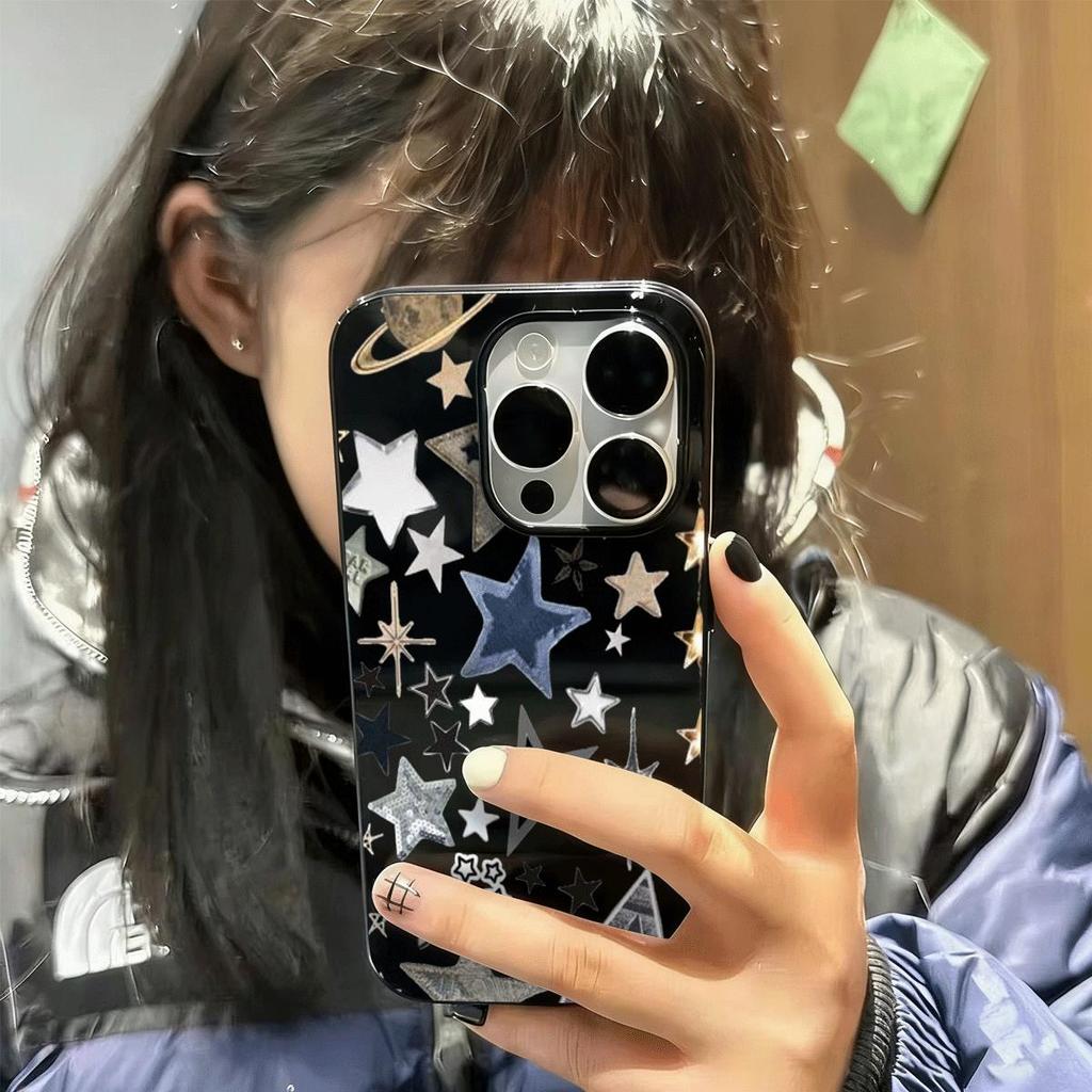 Star Star cho trường hợp iPhone 1516PROMAX 1314PRO Bề mặt sáng XR Đơn giản 12 Soft Case