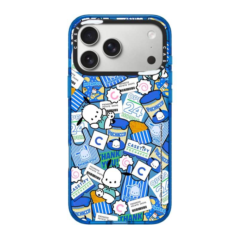 CASECASE X Pochacco Sticker Case Black / Sky Blue / Pink Fizz Candy Collection Màu sắc trong suốt cứng hút từ tính Vỏ tác động cho Apple IPhone 13 14 15 16 17Pro Max Plus Có hộp
