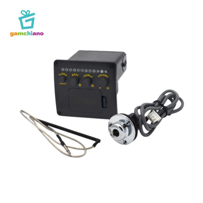 Acoustic Guitar Double Source Pickup 2 Band Equalizer Tuner Hệ Thống Cho Đàn Guitar Dân Gian Tăng Cường Âm Thanh
