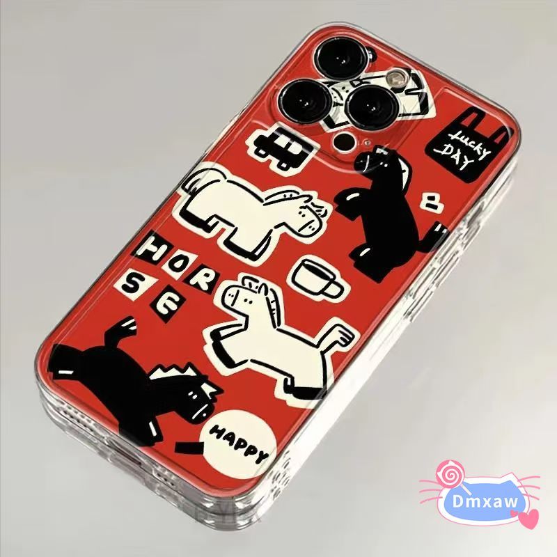 Ốp Điện Thoại Ngựa Cà Phê Dễ Thương Cho Realme GT8 GT7 GT6 GT 6T Master Note 50 GT5 GT2 Pro GT Neo 7X 7 6 5 SE 3 3T 2 Q5i Q5 Q3 Q2 Pro Q U1 Bìa Hoạt Hình Ins Cool Clear Vỏ lưng mềm