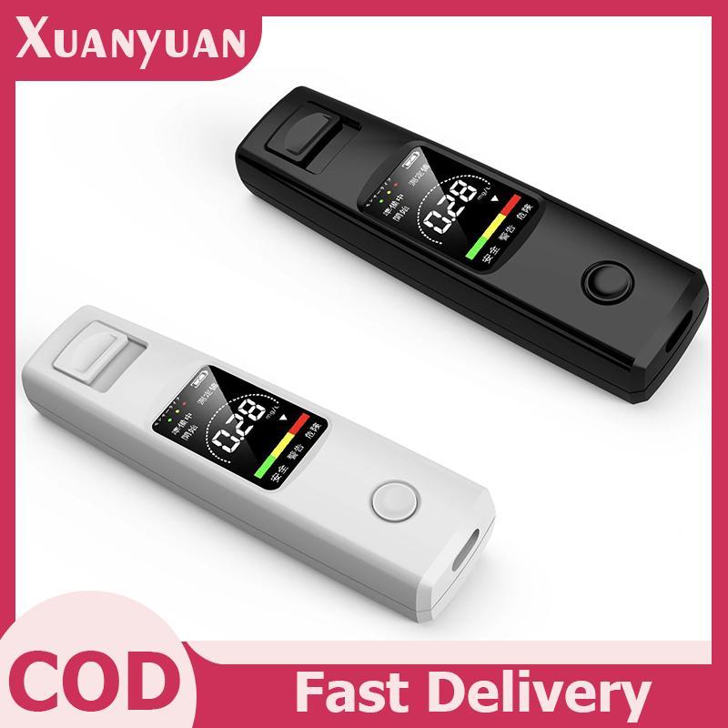 XUAN Chuyên Nghiệp Độ Nhạy Cao Breathalyzer Rượu Di Động Rượu Thử Nghiệm Type-C Sạc Kỹ Thuật Số Hơi Thở Rượu Máy Kiểm Tra VN