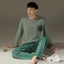 Mùa Xuân, Mùa Thu 2025 Bộ Đồ Ngủ Nam Dài Tay Quần Sọc Homewear Phù Hợp Với Mặc Ngoài Thu Đông