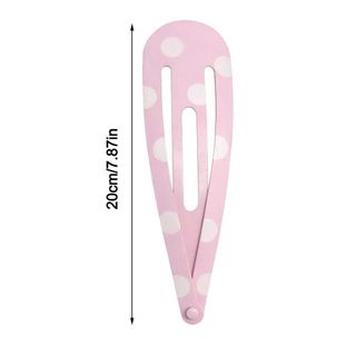 Kẹp tóc METALWRK BB, Kẹp tóc khổng lồ 20cm khổng lồ, In hình ngộ nghĩnh Đạo cụ và biểu diễn sân khấu Barrette khổng lồ đầy màu sắc